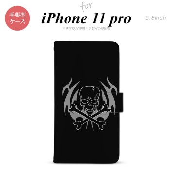 iPhone11Pro iPhone11 Pro 手帳型スマホケース カバー ドクロ  nk-004s-i11p-dr514