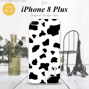 【iPhone8Plus】【スマホケース/スマホカバー】【アイフォン8プラス】iPhone8Plus スマホケース ケース アイフォン8プラス イニシャル 牛柄  nk-ip8p-tp480ini【メール便送料無料】