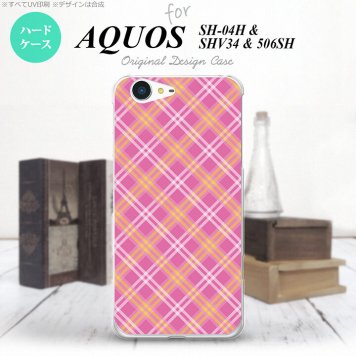 【SH04H】【スマホケース/スマホカバー】【アクオス ゼータ】SH04H スマホケース AQUOS ZETA SH04H カバー アクオス ゼータ チェックA ピンク nk-sh04h-433【メール便送料無料】