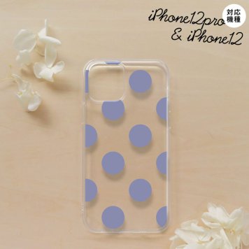iPhone12/iPhone12pro iPhone12 / iPhone12pro スマホケース ソフトケース ドット 水玉 A 紫 メンズ レディース nk-i12-tp007
