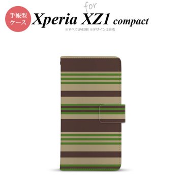 【手帳型 スマホ カバー ケース】【SO02K】【エクスペリア XZ1】手帳型 ケース SO-02K スマホ カバー Xperia XZ1 Compact エクスペリア ボーダー 緑 nk-004s-so02k-dr701【メール便送料無料】