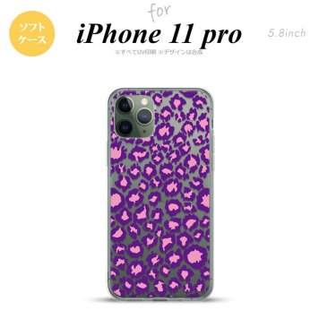 iPhone11Pro iPhone11 Pro スマホケース ソフトケース 豹柄 B 紫 クリア メンズ レディース nk-i11p-tp893
