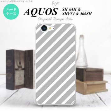 【SH04H】【スマホケース/スマホカバー】【アクオス ゼータ】SH04H スマホケース AQUOS ZETA SH04H カバー アクオス ゼータ ストライプ グレー×白 nk-sh04h-713【メール便送料無料】