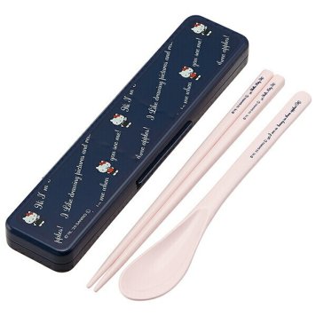 ハローキティ 21 抗菌音のならないコンビセット 箸18cm ※送料無料(ポスト投函)