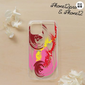 iPhone12/iPhone12pro iPhone12 / iPhone12pro スマホケース ソフトケース アート クリア ピンク メンズ レディース nk-i12-tp1266