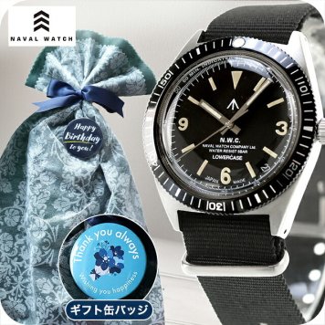 メンズ ギフトセット ナバルウォッチ Naval Watch Produced By LOWERCASE クォーツ 電池式 腕時計 ブランド メンズ NAVAL WATCH FRXB002 アナログ ブラック 黒