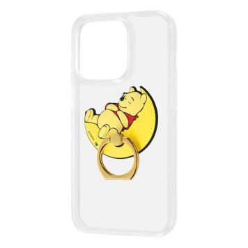 iPhone 14 Pro/ハイブリットケース クリア 『ディズニーキャラクター』/やわらかリングセット/おやすみプーさん ※送料無料(ポスト投函)