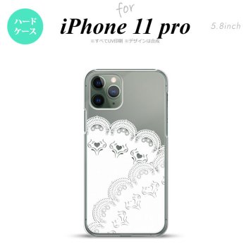 iPhone11Pro iPhone11 Pro スマホケース ハードケース レース B 白 メンズ レディース nk-i11p-725