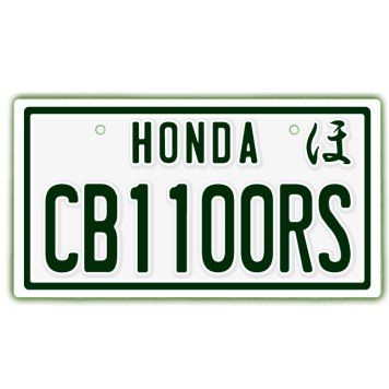 なんちゃって単車プレート【HONDA・CB1100RS】ナンバープレート　バイク　二輪　オートバイ　グッズ　アクセサリー　雑貨 インテリア アイテム プレゼント ギフト バイク好き 旧車 走り屋 ギア パーツ メンテナンス ファッション お洒落 オブジェ