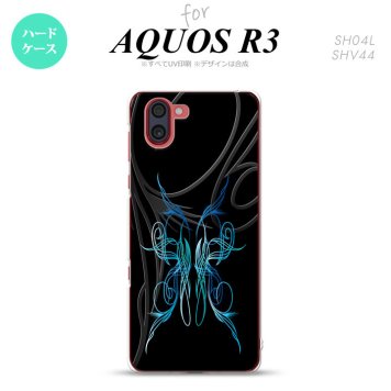 SH-04L SHV44 R3 AQUOS R3 スマホケース カバー ピンスト 黒 青 nk-r3-1242
