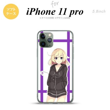 iPhone11Pro iPhone11 Pro スマホケース ソフトケース 女の子 B 紫 メンズ レディース nk-i11p-tp1329