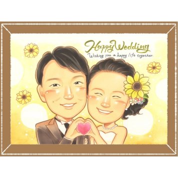 結婚式の記念に、喜んでもらえる似顔絵ギフト。相談しながら作れる、あたたかな似顔絵ギフトです。 結婚式 似顔絵 プレゼント ギフト 贈り物 手描き 名入れ 結婚式 記念 ブライダル 婚礼 ウェディング 新郎 カップル 新婦 両親 修正無料 下書き確認 名入れ サプライズ 宝物 親孝行 似てる 思い出 結婚式 ウェディング 一生もの 色紙 お祝いの品 初任給 オリジナル キレイ クリスマス カラフル