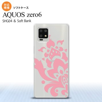 SHG04 SHG04 ZERO6 AQUOS zero6 スマホケース ソフトケース ダマスク C ピンク メンズ レディース nk-zero6-tp1028