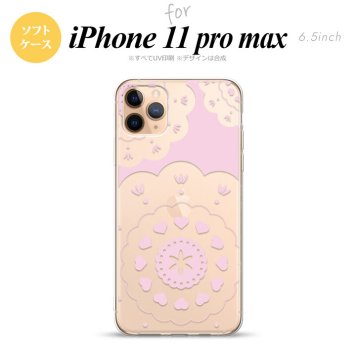 iPhone11ProMax iPhone11pro max スマホケース ソフトケース レース クリア ピンク メンズ レディース nk-i11pm-tp1484