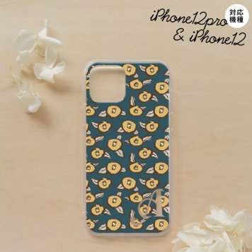 iPhone12/iPhone12pro iPhone12 / iPhone12pro スマホケース ソフトケース つばき 紺 +アルファベット メンズ レディース nk-i12-tp1703i