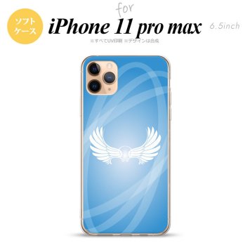 iPhone11ProMax iPhone11pro max スマホケース ソフトケース 翼 光 青 メンズ レディース nk-i11pm-tp463