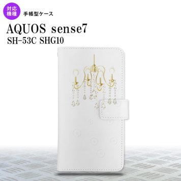 sense7 sense7 手帳型スマホケース カバー シャンデリア クリア 2022年 11月発売 nk-004s-sens7-dr092
