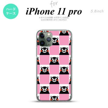 iPhone11Pro iPhone11 Pro スマホケース ハードケース くまモン スクエア ピンク メンズ レディース nk-i11p-km21