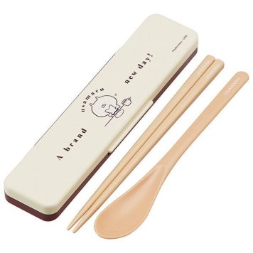 うさまる 抗菌 音のならないコンビセット 箸18cm スケーター ※送料無料(ポスト投函)