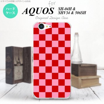 【SH04H】【スマホケース/スマホカバー】【アクオス ゼータ】SH04H スマホケース AQUOS ZETA SH04H カバー アクオス ゼータ スクエア 赤×ピンク nk-sh04h-770【メール便送料無料】