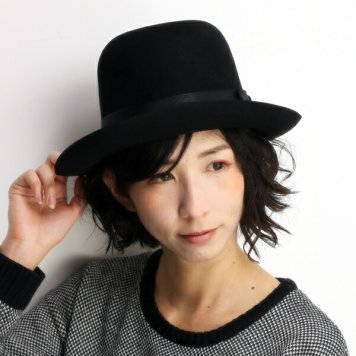クリスティーズ ハット メンズ 秋 ファーフェルト 冬 フェルトハット クリスティーズロンドン 帽子 紳士 CHRISTYS' LONDON Adventurer Poet Fedora オープンクラウン 黒 ブラック 秋冬 フェルト ファー帽子 ふわふわ 男性 紳士帽子 メンズハット