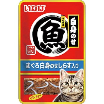 いなばペットフード  マルウオ白身のせパウチまぐろ白身のせしらす入り  ４０ｇ