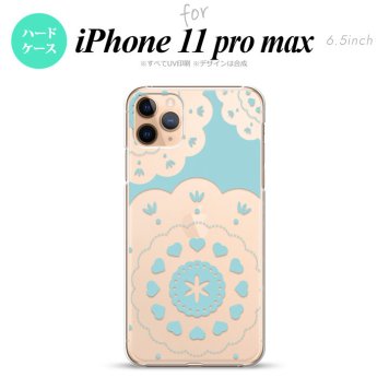 iPhone11ProMax iPhone11pro max スマホケース ハードケース レース クリア 緑 メンズ レディース nk-i11pm-1483