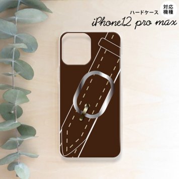 iPhone12ProMax iPhone12 Pro Max 6.7 スマホケース ハードケース ベルト 茶 メンズ レディース nk-i12mp-327