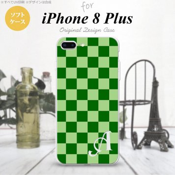 【iPhone8Plus】【スマホケース/スマホカバー】【アイフォン8プラス】iPhone8Plus スマホケース ケース アイフォン8プラス イニシャル スクエア 緑 nk-ip8p-tp771ini【メール便送料無料】