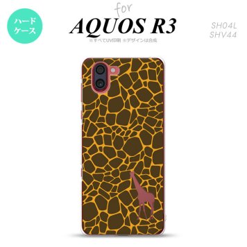 SH-04L SHV44 R3 AQUOS R3 スマホケース カバー キリン 影 黄 nk-r3-415