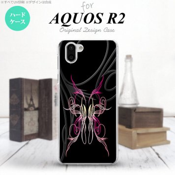 AQUOS R2 アクオス アール2 SH-03K SHV42 専用 スマホケース カバー ハードケース ピンスト 黒×ピンク nk-r2-1240[スマホ,スマホケース,スマホカバー,ケース,カバー,ジャケット]