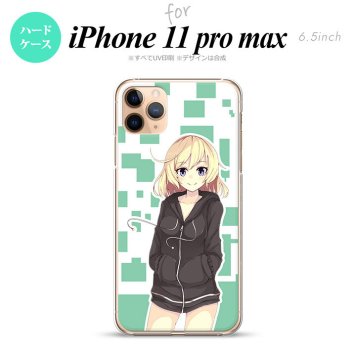 iPhone11ProMax iPhone11pro max スマホケース ハードケース 女の子 A 緑 メンズ レディース nk-i11pm-1326