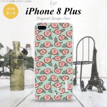 【iPhone8Plus】【スマホケース/スマホカバー】【アイフォン8プラス】iPhone8Plus スマホケース ケース アイフォン8プラス イニシャル つばき 緑 nk-ip8p-tp1702ini【メール便送料無料】