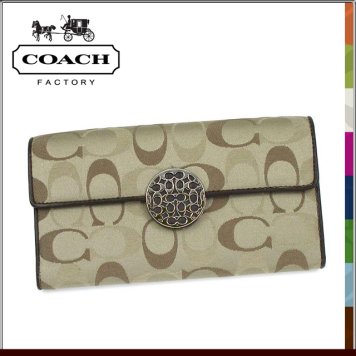 コーチファクトリー COACH FACTORY 財布 長財布 サイフ 小銭入れ 三つ折り シグネチャー ブランド 新品