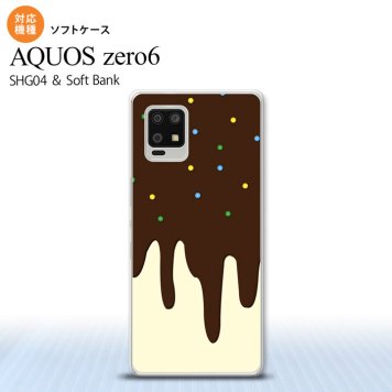 SHG04 SHG04 ZERO6 AQUOS zero6 スマホケース ソフトケース アイス 黄 メンズ レディース nk-zero6-tp349