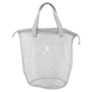 ミッフィー miffy メッシュストレージバッグ(グレー) インテリア 収納