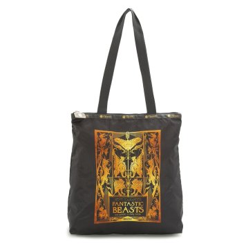 レスポートサック LeSportsac バッグ トートバッグ 肩掛けバッグ 3531 G923 EASY MAGAZINE TOTE イージー マガジントート GOLDED BEAST チャコールグレー系 ファンスタスティックビースト コラボレーション