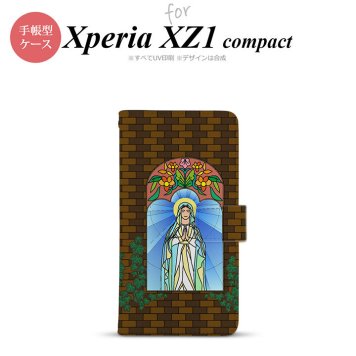 【手帳型 スマホ カバー ケース】【SO02K】【エクスペリア XZ1】手帳型 ケース SO-02K スマホ カバー Xperia XZ1 Compact エクスペリア マリア様 茶 nk-004s-so02k-dr1501【メール便送料無料】
