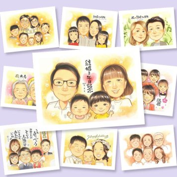 プレゼント 結婚記念日 似顔絵 ギフト 名入れ 手描き 贈り物 結婚記念日 周年記念 お祝い 金婚式 記念日 結婚30周年 結婚10周年 夫婦 お母さん お父さん 家族 両親 下書き確認 修正無料 名入れ 宝物 そっくり サプライズ 親孝行 結婚記念日 思い出 感謝 記念 イラスト 初任給 喜ばれる 百寿祝い 喜寿祝い キレイ メモリアル 古希祝い カラフル