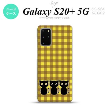 SC-52A SCG02 Galaxy S20+ 5G スマホケース ハードケース 猫 イラスト 黄 茶 メンズ レディース nk-s20p-1138