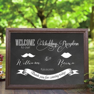 ブラックボードスタイルウェルカムボード Design.11結婚式 披露宴 ウェディング ウエルカムスペース おしゃれ 黒板 ブラックボード チョークボード