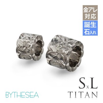 ハワイアンジュエリー ペア ペンダントトップ 金属アレルギー 対応 純チタン 刻印 無料 誕生石 カットアウトチューブ Sサイズ Lサイズ チェーン別売りステンレスより軽く肌に優しい カップル プレゼント 夏 サマー 【品番：TIP402SLP】