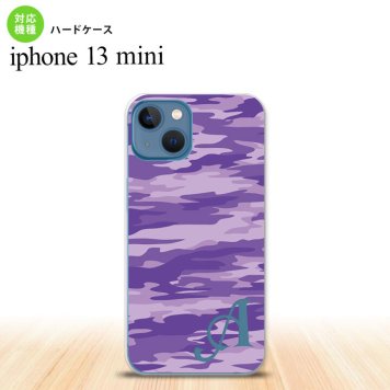 iPhone13mini iPhone13 mini ケース ハードケース タイガー 迷彩 紫 +アルファベット  nk-i13m-1166i