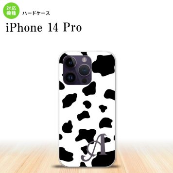 iPhone14 Pro iPhone14 Pro スマホケース 背面ケース ハードケース ダルメシアン 牛 白 +アルファベット 2022年 9月発売 nk-i14p-480i