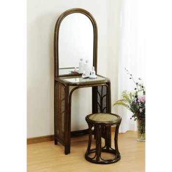 今枝商店 Romantic Rattan ドレッサー&スツールセット【沖縄・離島配達不可】 W1003B