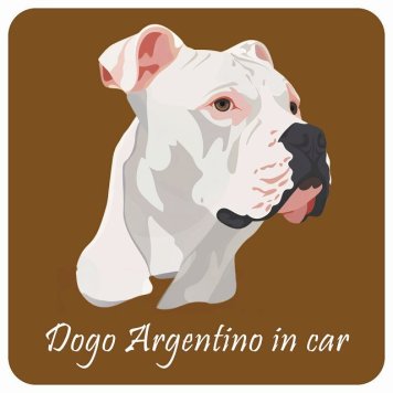 ドッグ カーステッカー イラスト付 Dog in Car ドゴアルヘンティーノ Aタイプ セーフティサイン 犬種別 正方形 13x13cm シール リア あおり運転対策 Dog Sticker 屋外 屋内 防水 かわいい おしゃれ 安全対策 カーサイン