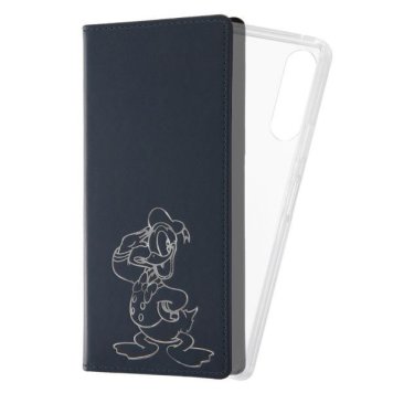 Xperia 10 IV 『ディズニーキャラクター』/手帳型 FLEX CASE ホットスタンプ/ドナルドダック ※送料無料(ポスト投函)