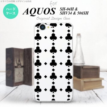 【SH04H】【スマホケース/スマホカバー】【アクオス ゼータ】SH04H スマホケース AQUOS ZETA SH04H カバー アクオス ゼータ トランプ(クラブ) クリア×黒 nk-sh04h-531【メール便送料無料】