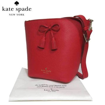 ケイト・スペード ブティック kate spade ショルダーバッグ PXRU9169 タッセル リボン レザー 斜め掛け hayes street hb / vanessa / royal red(604):レッド系
