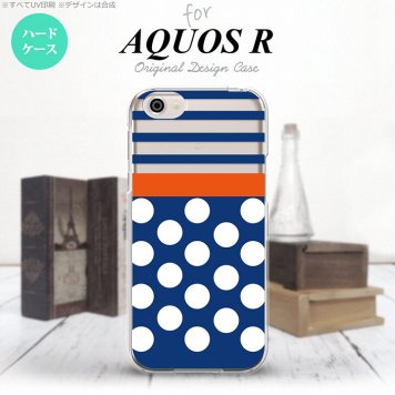 【SH03J】【スマホケース/スマホカバー】【アクオス R】SH03J スマホケース AQUOS R SH-03J カバー アクオス R ドット・ボーダー 青 nk-sh03j-355【メール便送料無料】